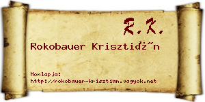 Rokobauer Krisztián névjegykártya
