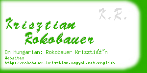 krisztian rokobauer business card